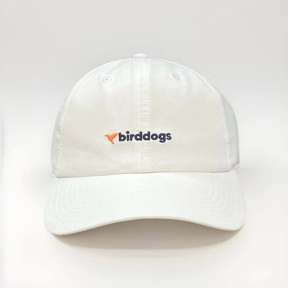 Birddogs Hat Mens Strap Back Stretch Performance Golf White Cap Adjustable NEW